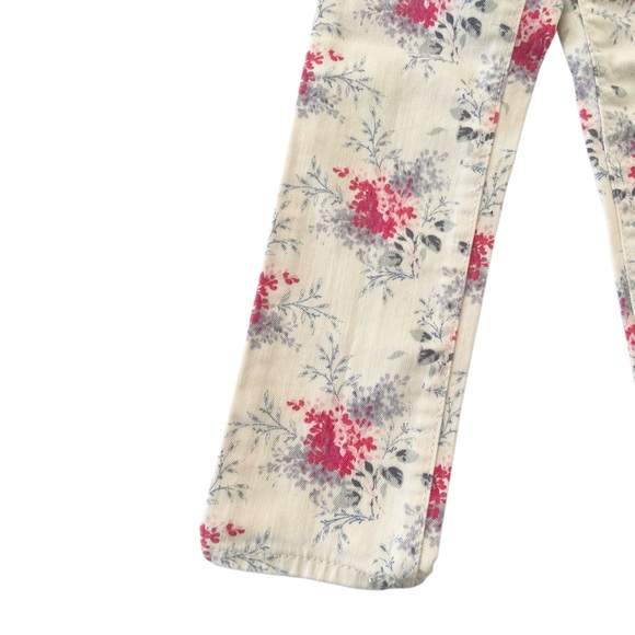 Baby GAP 1969 Romantic Floral Super Skinny Jeans - Cream & Pink | Girls 3T - Picture 3 of 9